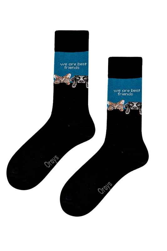 Men's Dog & Cat Head Socks