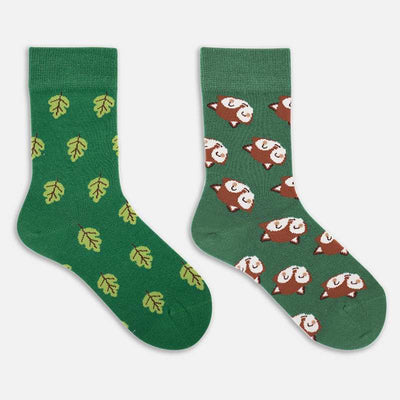 Fox and Leaves Socks