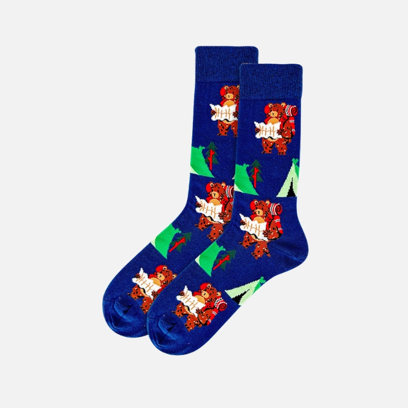 Camping Bear Socks