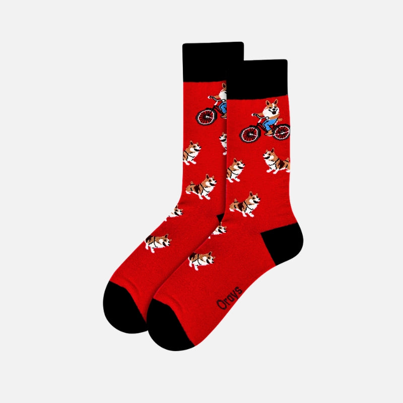 Men's Dog & Bicycle Socks