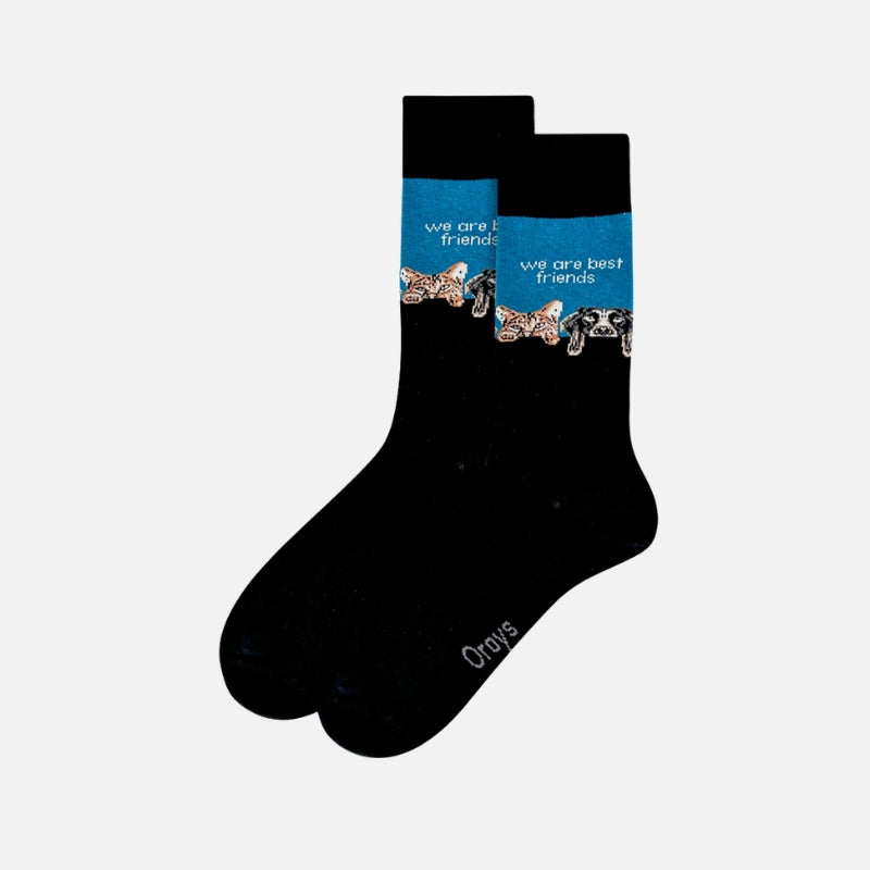 Men's Dog & Cat Head Socks